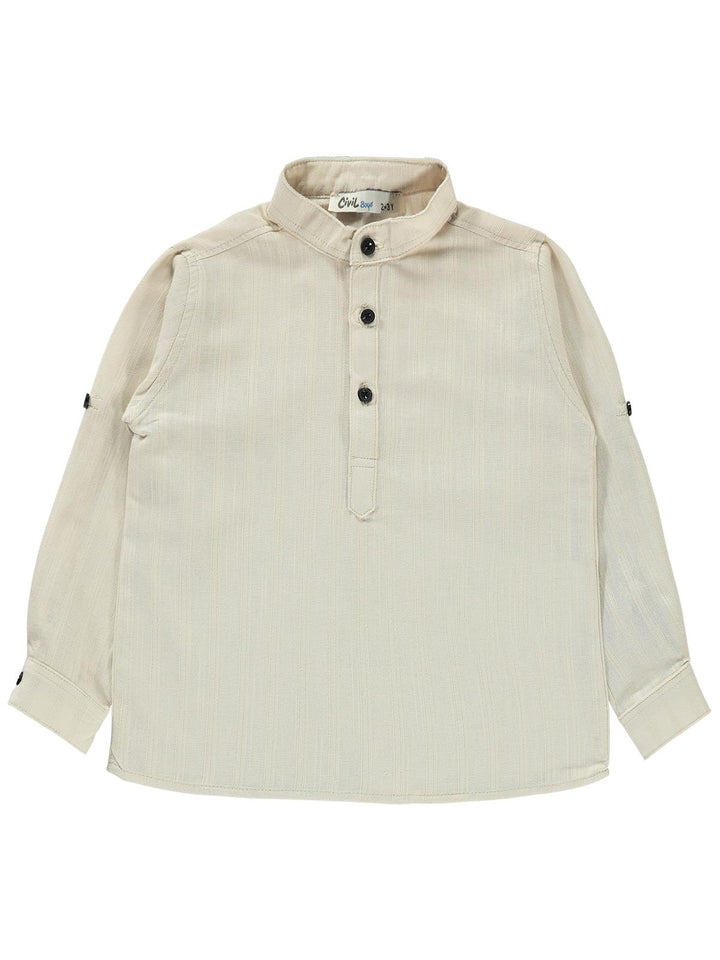 Civil Boys F/S Linen Collar Shirt F/O #C8110 (S-22)