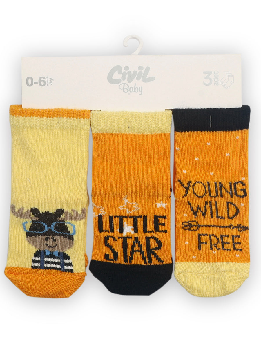 Civil Baby Socks 3Pk #3032 (S-22)