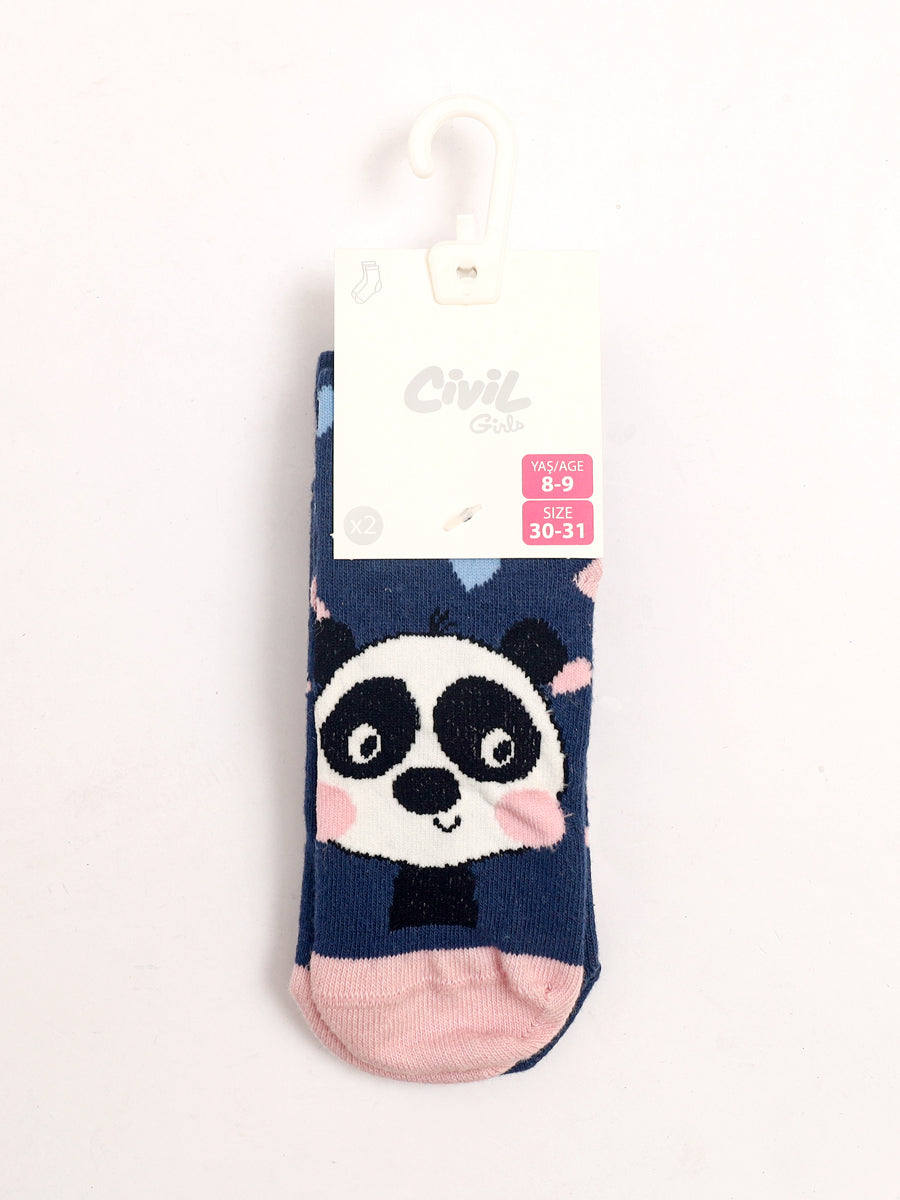 Civil Girls Socks 2Pk #BK13182-2 (S-22)