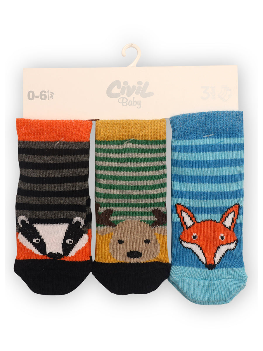 Civil Baby Socks 3Pk #6000-56 (S-22)