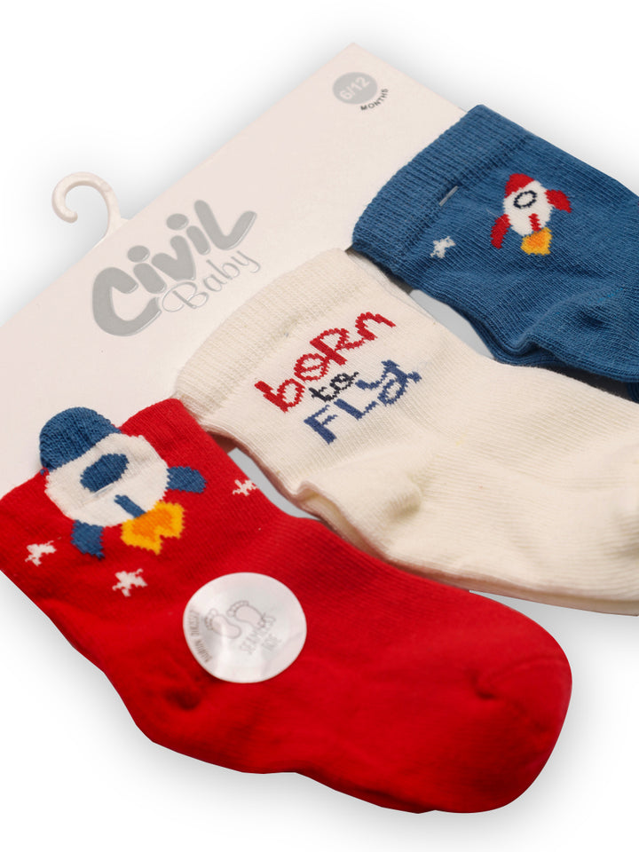 Civil Baby Socks 3Pk #1014 (S-22)