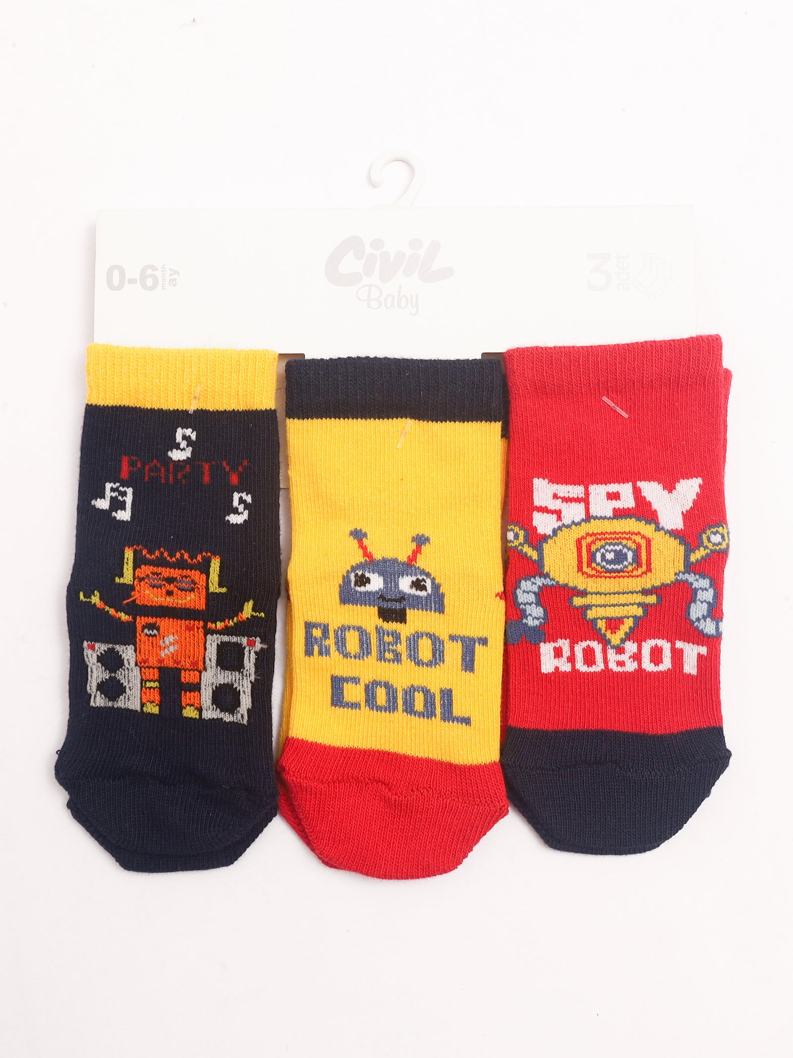 Civil Baby Socks 3Pk #3033 (S-22)