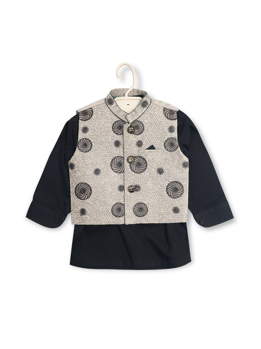 Tony Land Boys 3Pcs Shalwar Suit With Waist Coat # 22-505 (S-22)