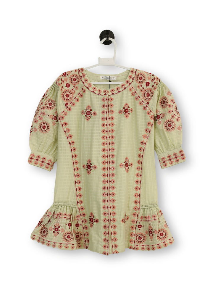 Mah-Rooh Girls Cotton Frock EMB #FRK-028 (S-22)