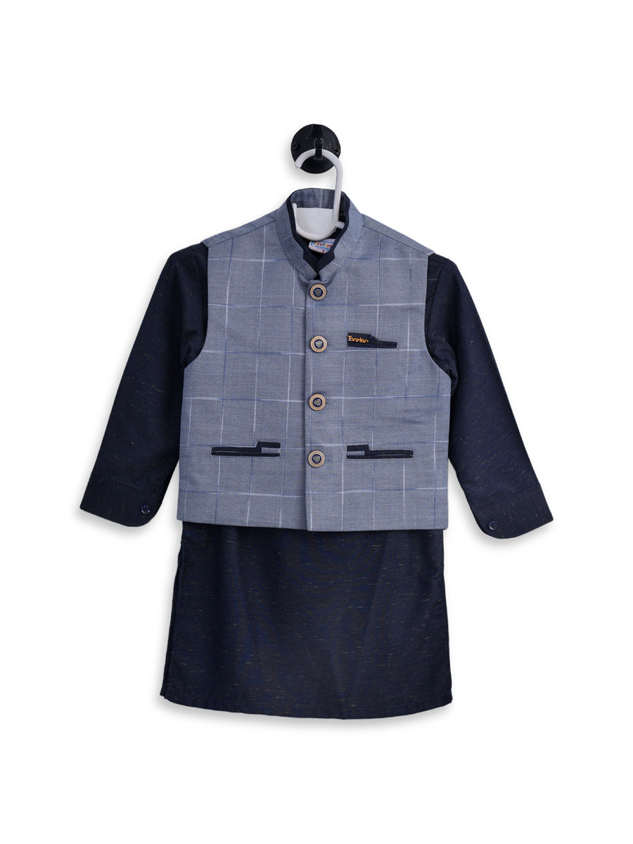 TonyLand 3Pcs Boys Shalwar Suit With Waist Coat #22-558 (S-22)