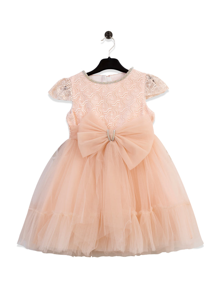 Civil Girls S/S Fancy Frock With Bow #2135 (W-22)