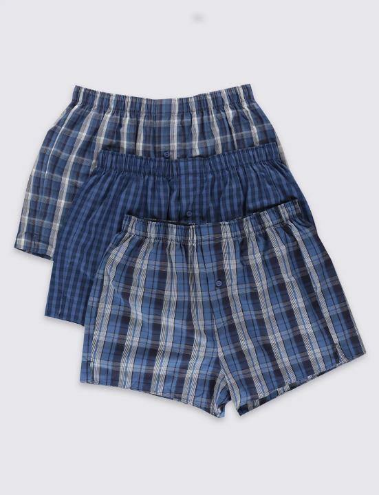 M&S Men Woven Boxer Cool & Fresh 3Pac.T14/3668