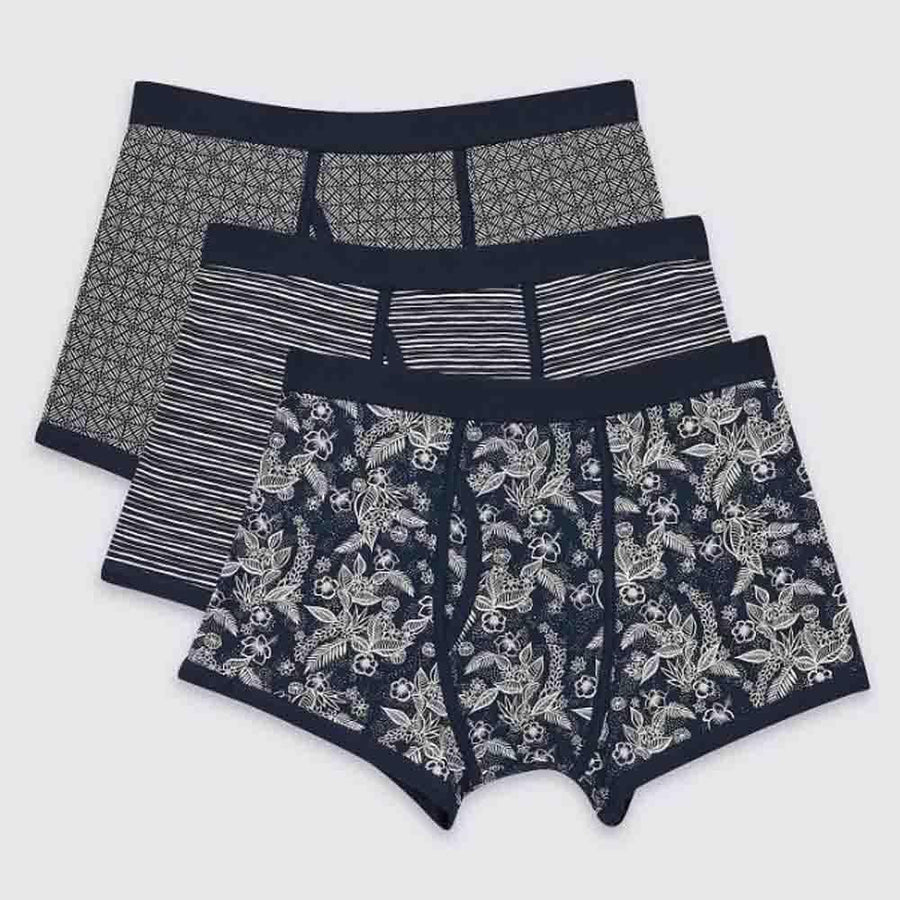 M&S Men Knitted Cotton Trunk Pack Of 3  T14/4612S
