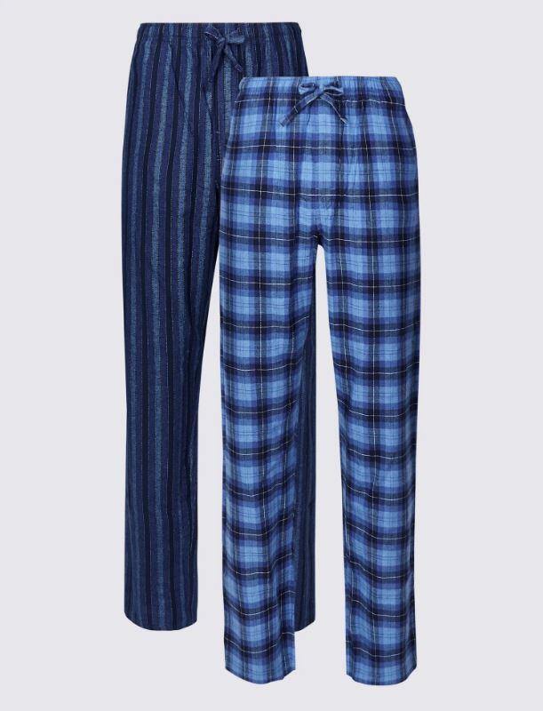 M&S Woven 2 Pack Pajama SetT07/7580