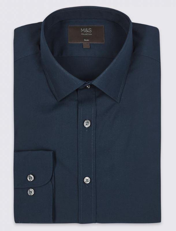 M&S Men F/S Plain Shirt T11/2101S