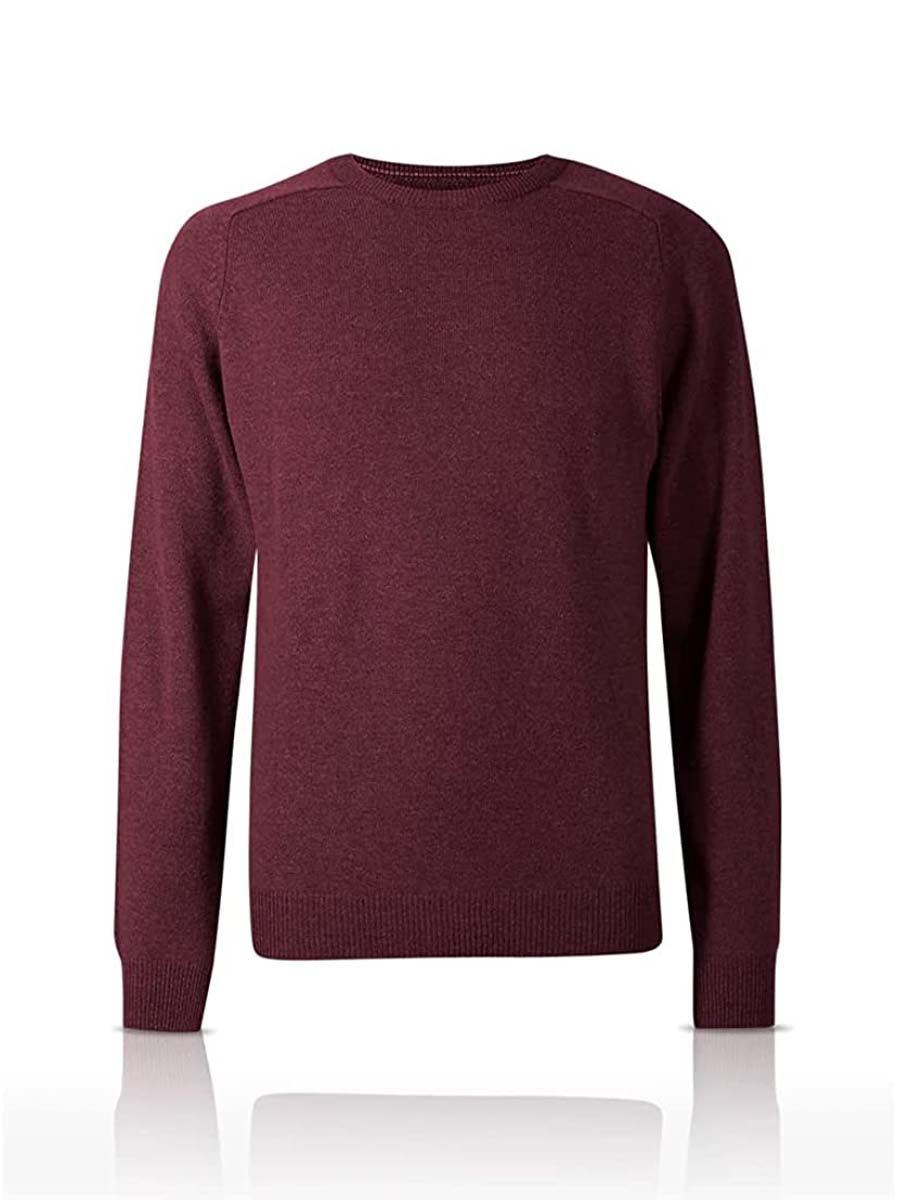 M&S Mens Lambswool R-Neck L/S Jersey T30/2650M