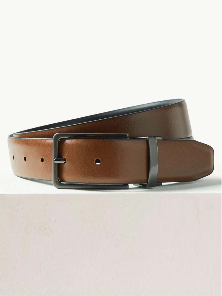 M&S Men Reversable Leather Belt T09/3218M