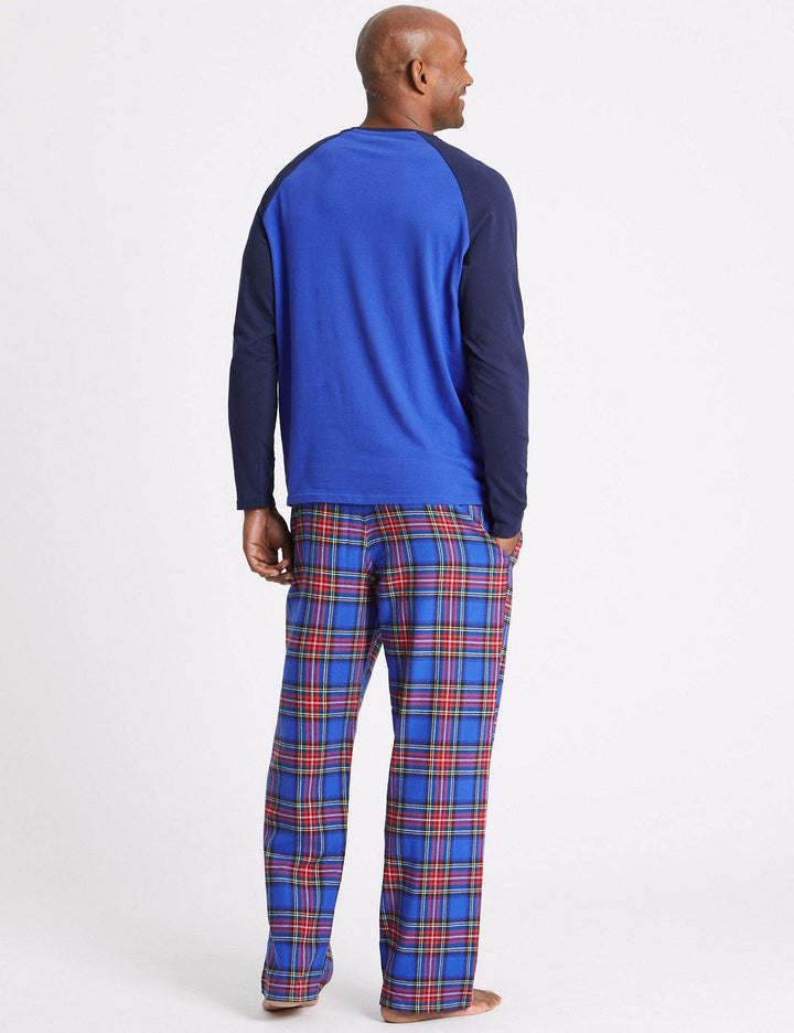M&S Men Knitted L/S T-Shirt & Pajama Set T07/7571