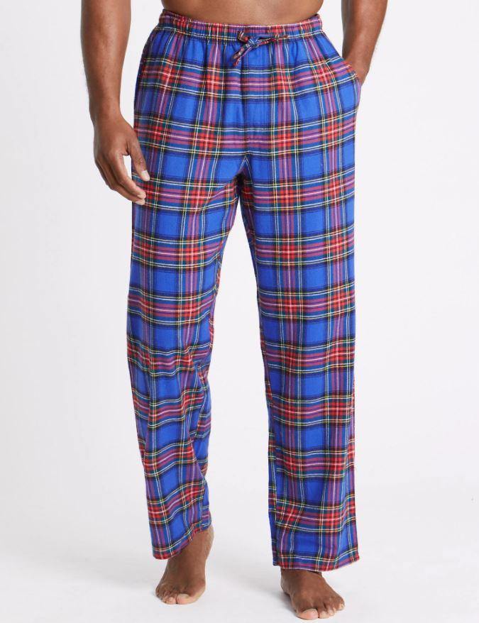 M&S Men Knitted L/S T-Shirt & Pajama Set T07/7571