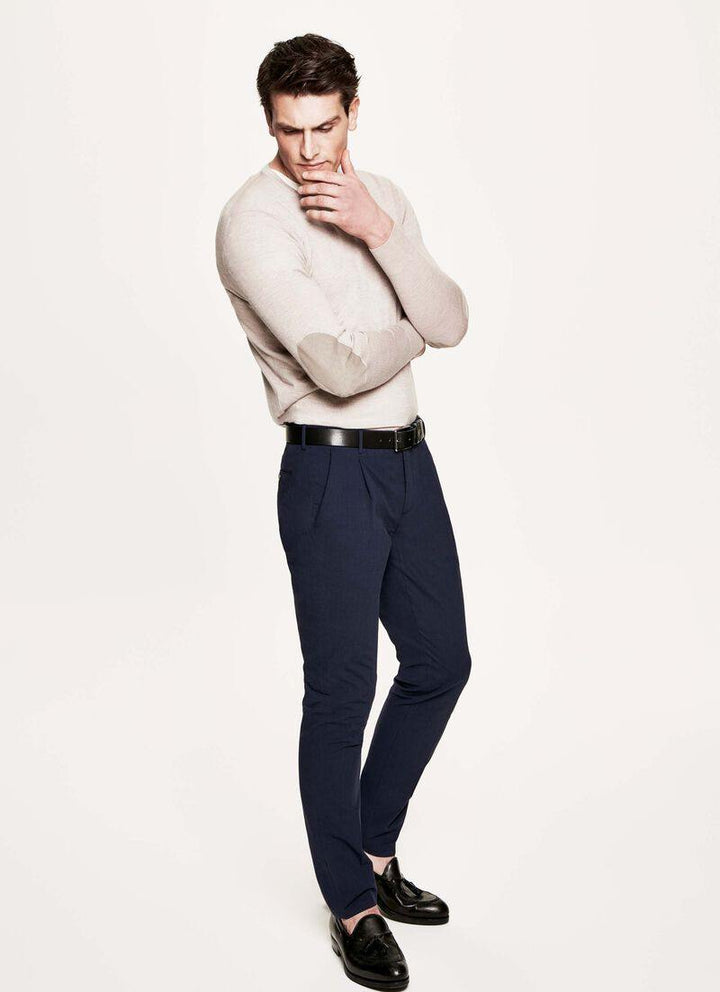 Hackett Mens Marino F/S V-Neck Jersey HM701976