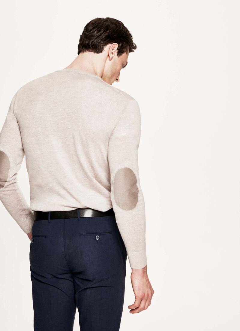 Hackett Mens Marino F/S V-Neck Jersey HM701976