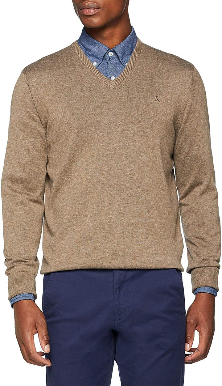 Hackett Mens Cotton F/S V-Neck Jersey HM702042