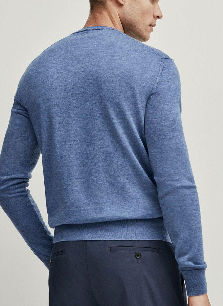 Hackett Mens Marino F/S V-Neck Jersey HM702457