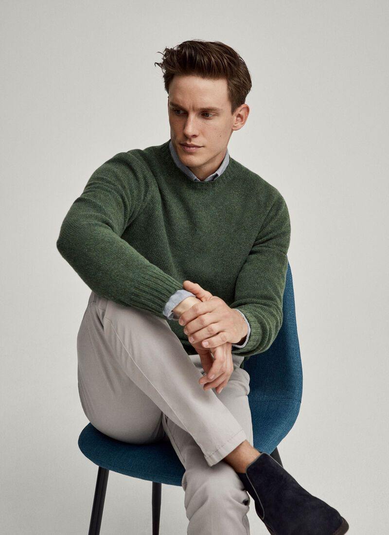 Hackett Mens Lambswool R-Neck F/S Jersey HM702447