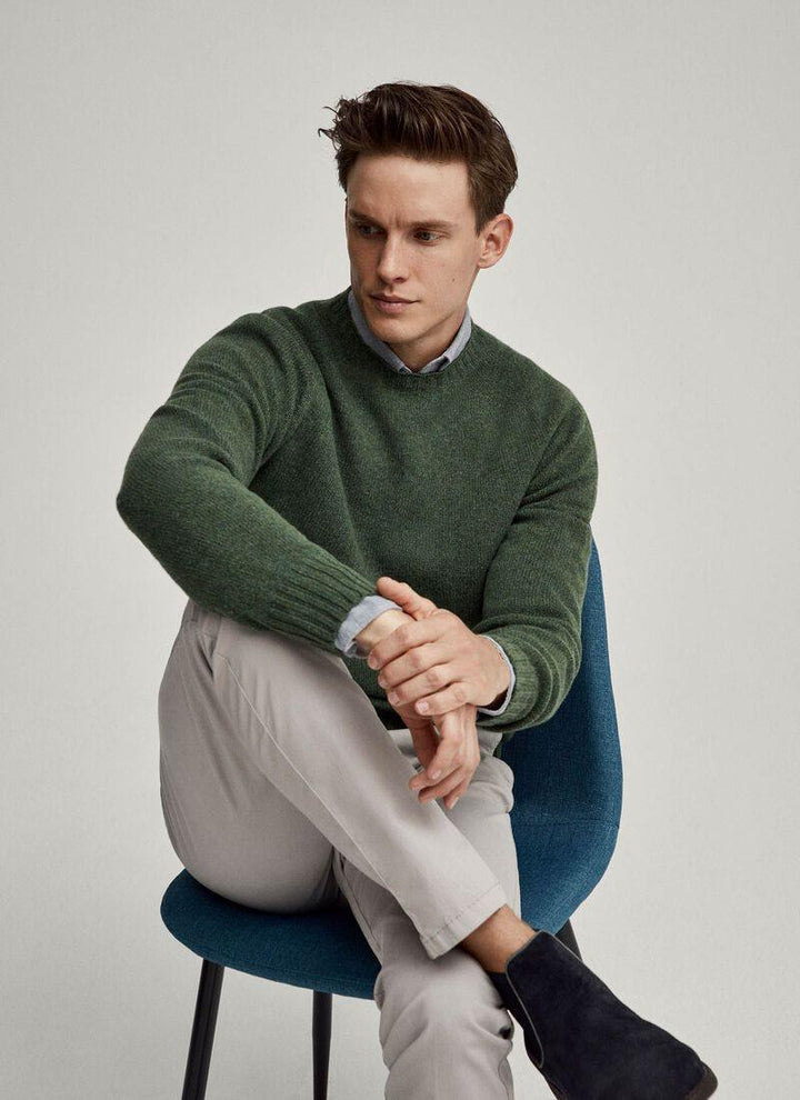 Hackett Mens Lambswool R-Neck F/S Jersey HM702447