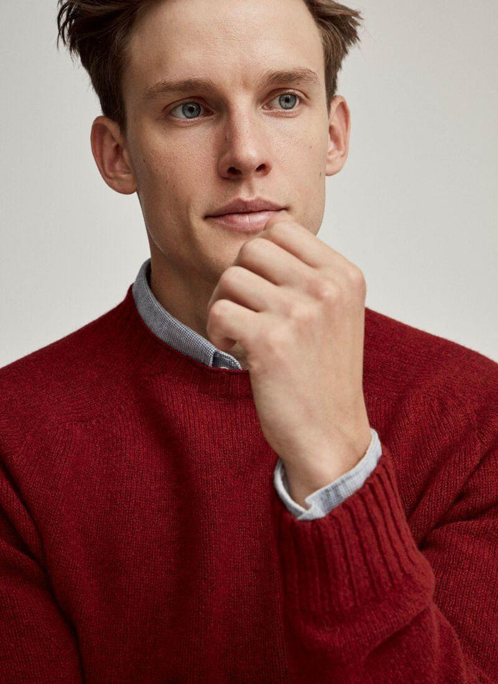 Hackett Mens Lambswool R-Neck F/S Jersey HM702447