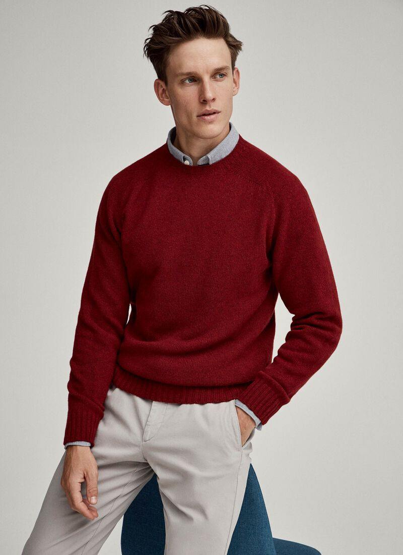 Hackett Mens Lambswool R-Neck F/S Jersey HM702447