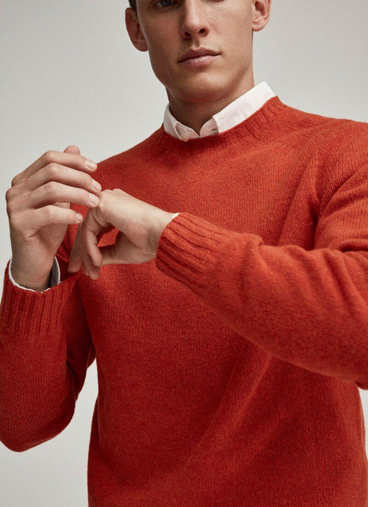 Hackett Mens Lambswool R-Neck F/S Jersey HM702447