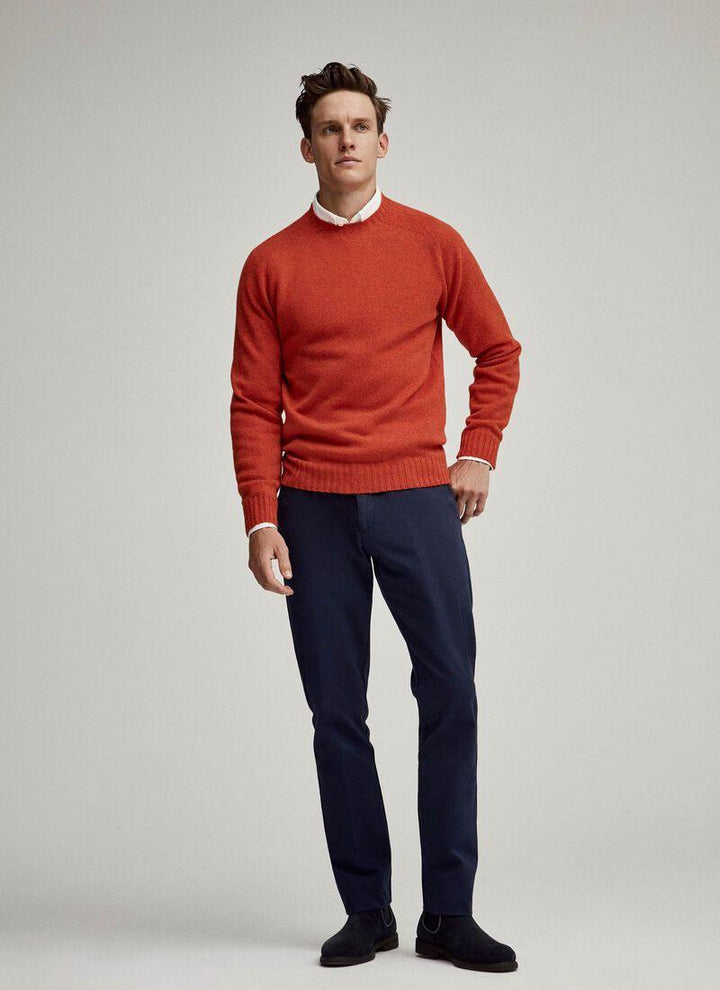 Hackett Mens Lambswool R-Neck F/S Jersey HM702447