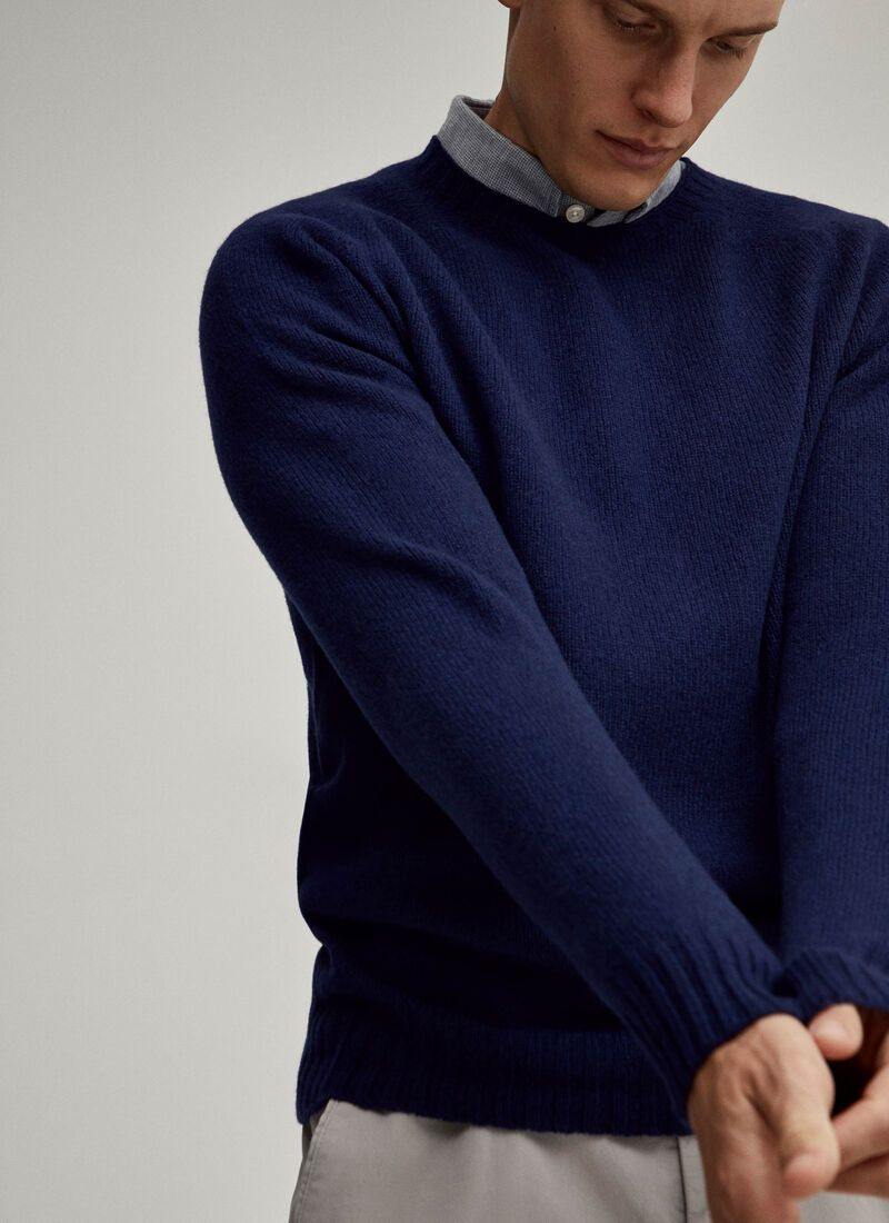 Hackett Mens Lambswool R-Neck F/S Jersey HM702447