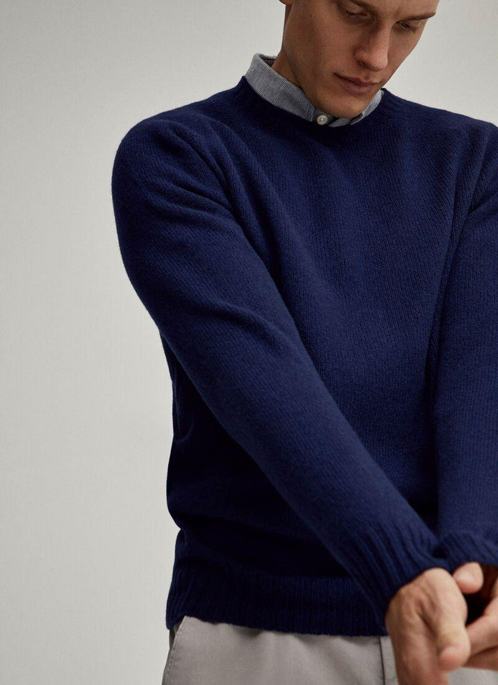 Hackett Mens Lambswool R-Neck F/S Jersey HM702447