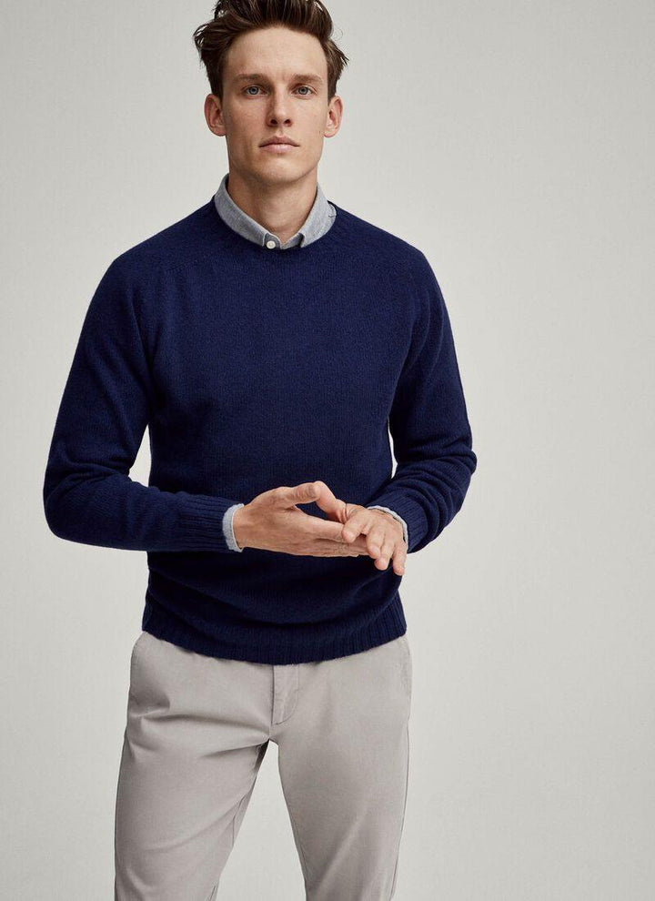 Hackett Mens Lambswool R-Neck F/S Jersey HM702447