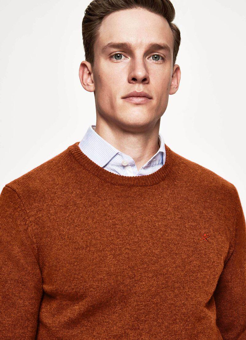 Hackett Mens Lambswool R-Neck F/S Jersey HM702462