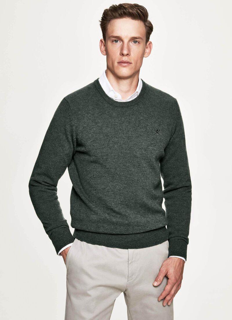 Hackett Mens Lambswool R-Neck F/S Jersey HM702462