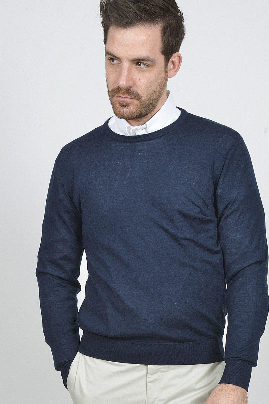 Hackett Mens Merinowool R-Neck F/S Jersey HM701967