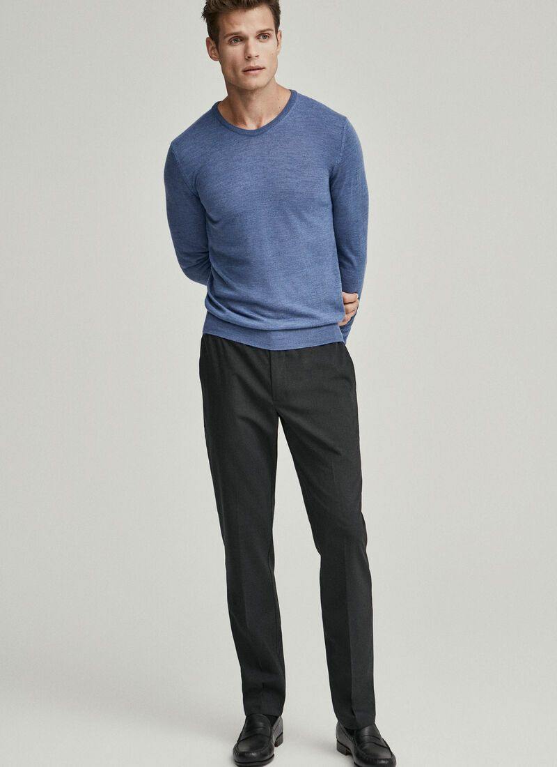 Hackett Mens Merinowool R-Neck F/S Jersey HM702456