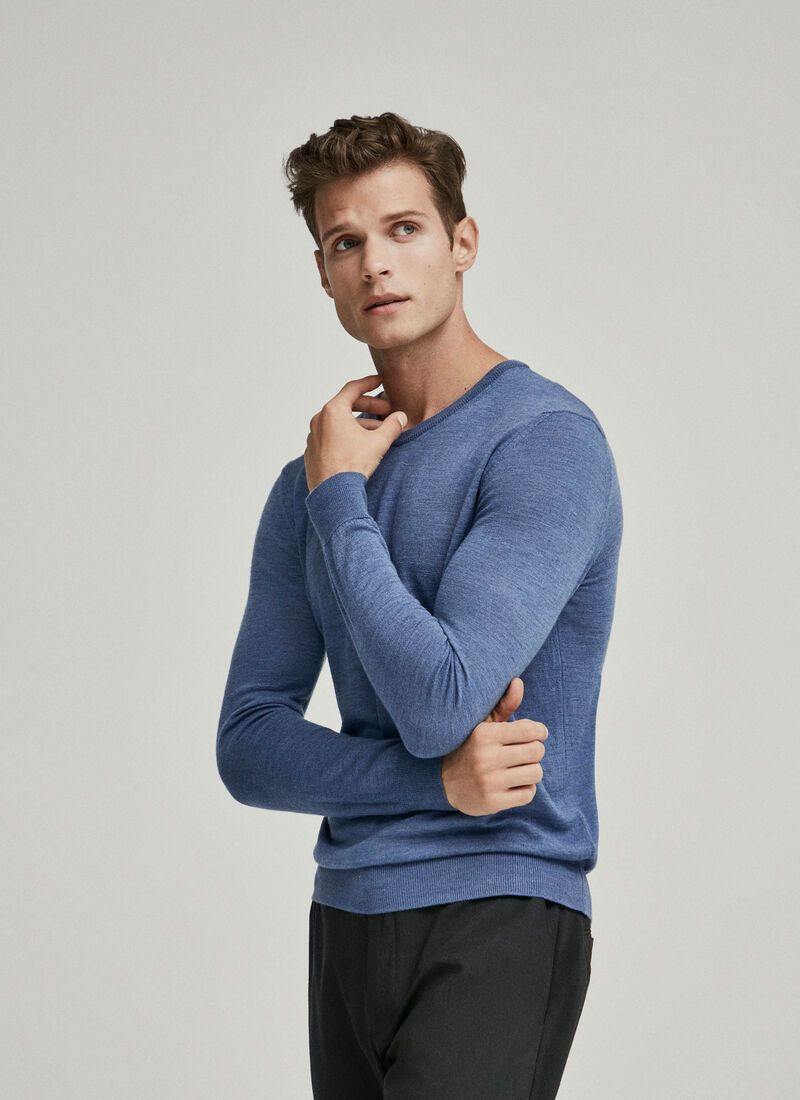 Hackett Mens Merinowool R-Neck F/S Jersey HM702456