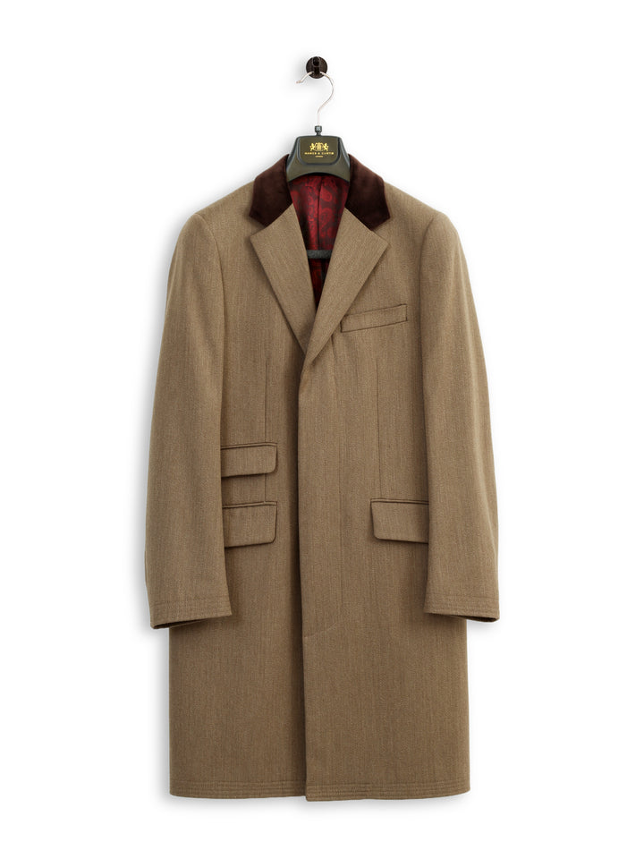 H & C Mens Long Coat 100% Wool COPWO052