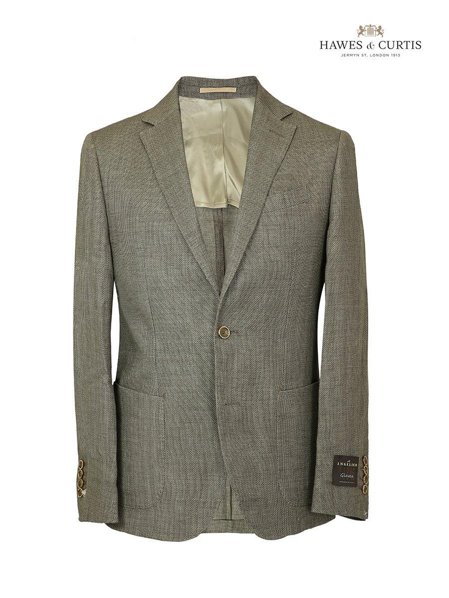 H & C Mens F/S 56% Wool 44% Linen Plain Blazer COPLV213