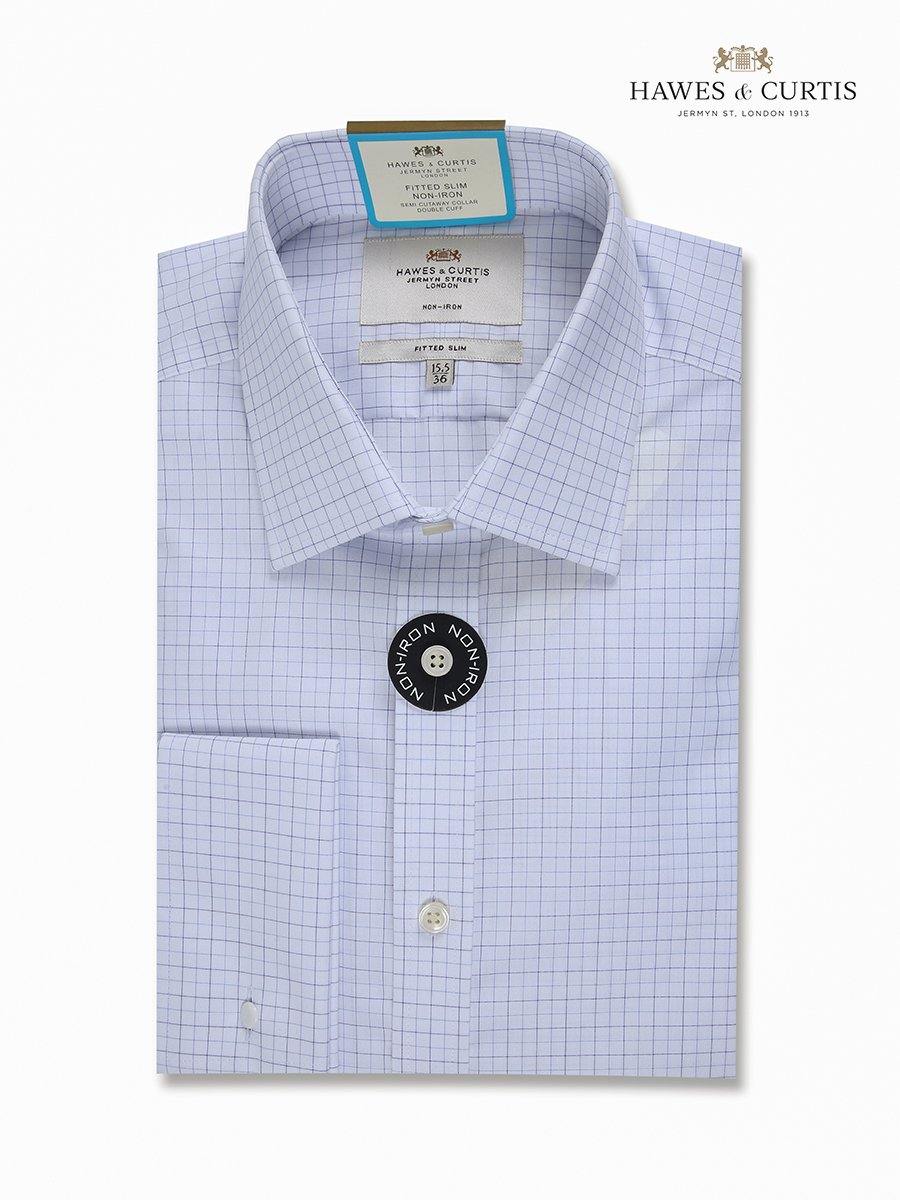 H & C Mens L/S Checked Formal Shirt IDCRW011