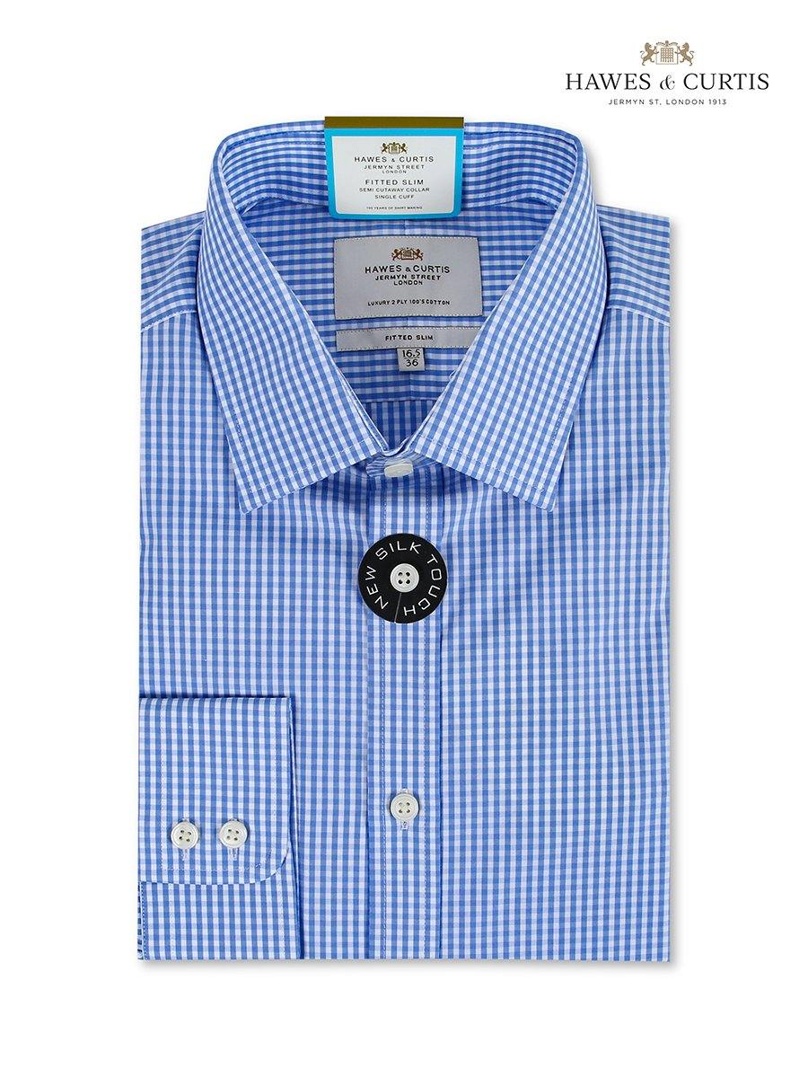 H & C Mens L/S Checked Formal Shirt ICCFX0087