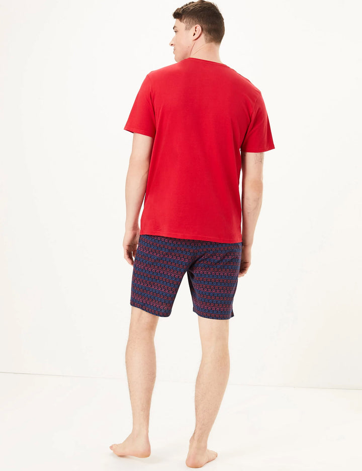 M&S Mens Knitted S/ST-Shirt & Short SetT07/2044
