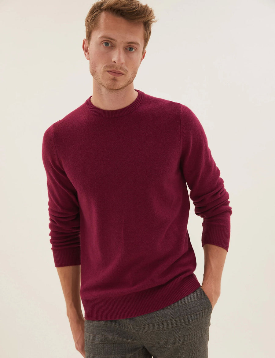 M&S Mens Lambswool R-Neck L/S Jersey T30/2654M