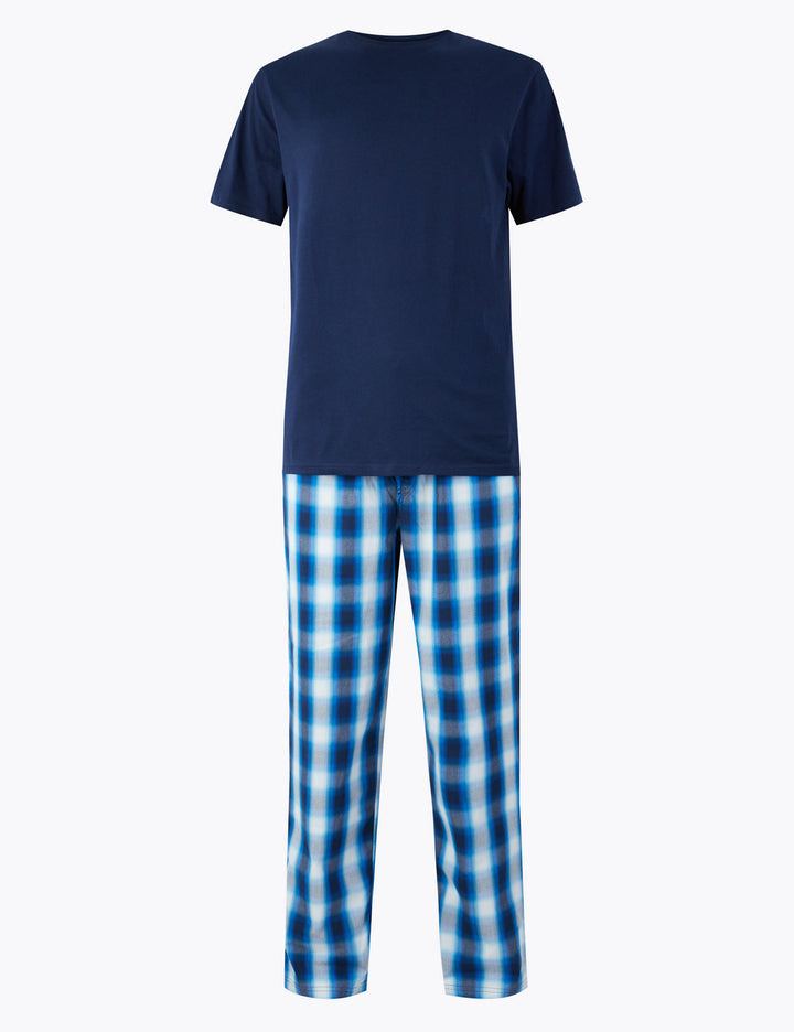 M&S Mens S/S T-Shirt Pajama Set T073045
