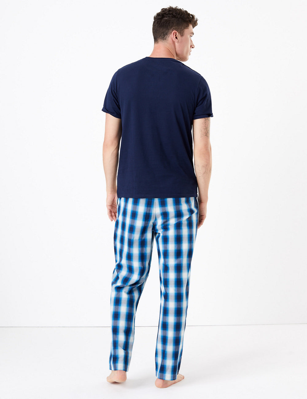 M&S Mens S/S T-Shirt Pajama Set T073045