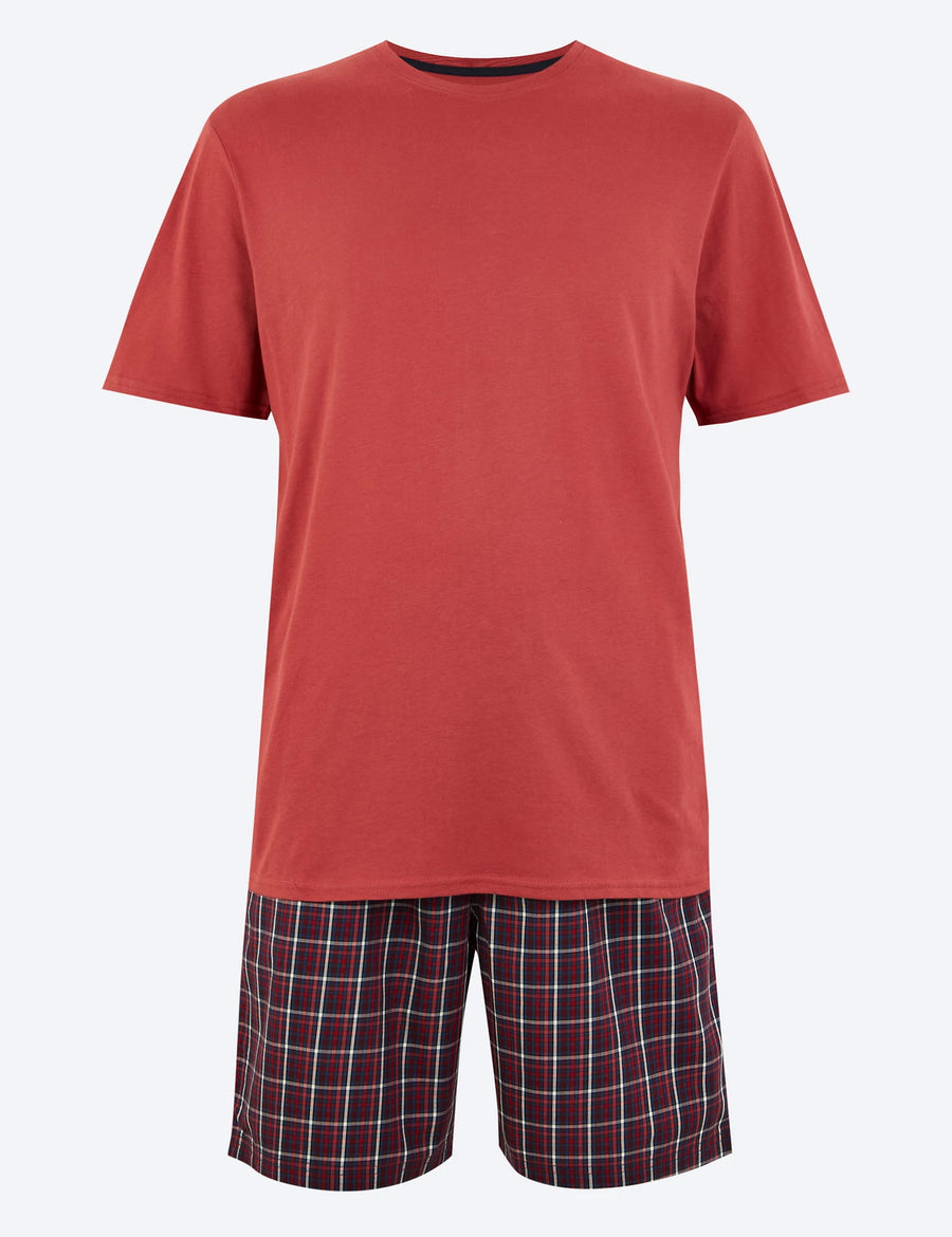 M&S Mens Knitted S/ST-Shirt & Short SetT07/2029