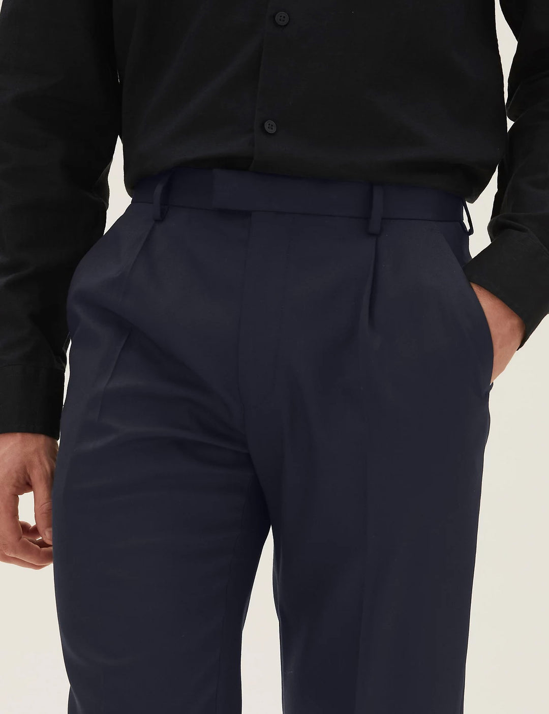 M&S Mens Formal Wool Trouser T70/3990
