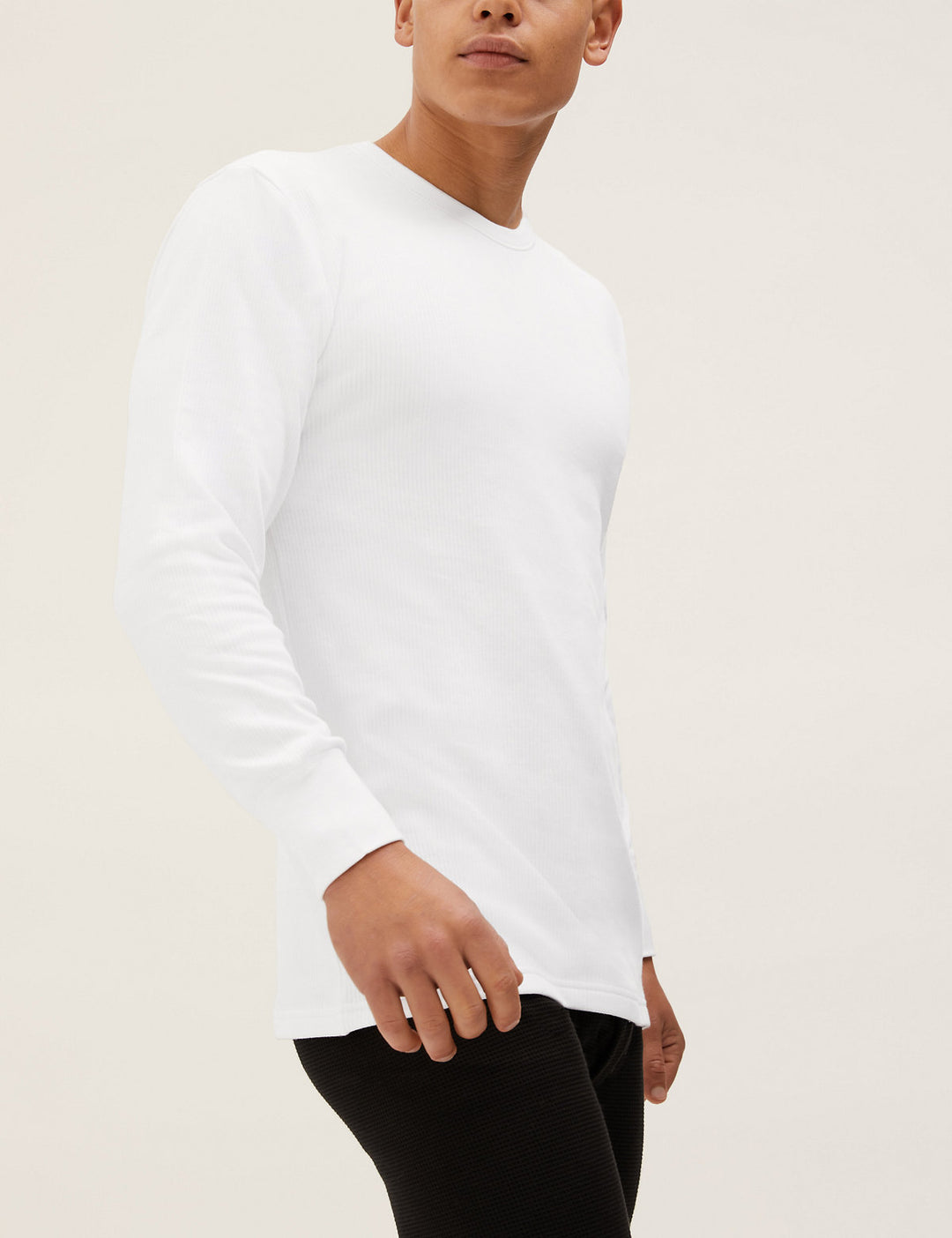 M&S Mens L/S 2-Star Thermal Vest T14/8813N - Main Image