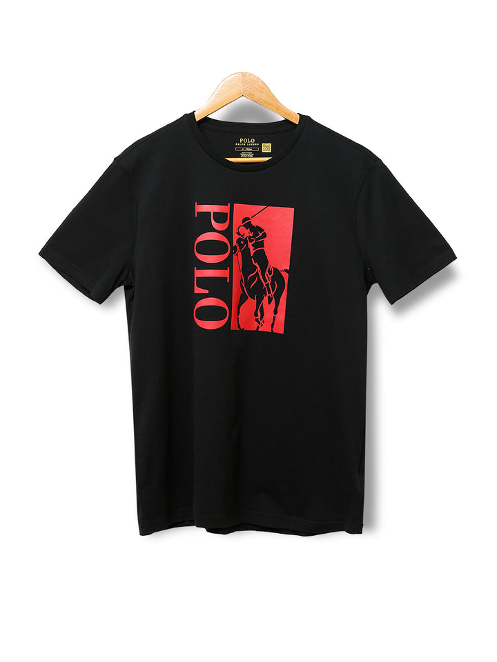 R-L Men S/S Big Pony Print R/N T-Shirt-71085987200