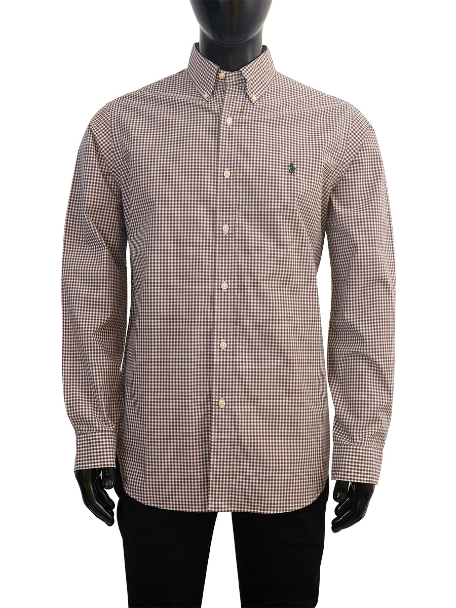 R-L Men F/S Check Casual Shirt-10424