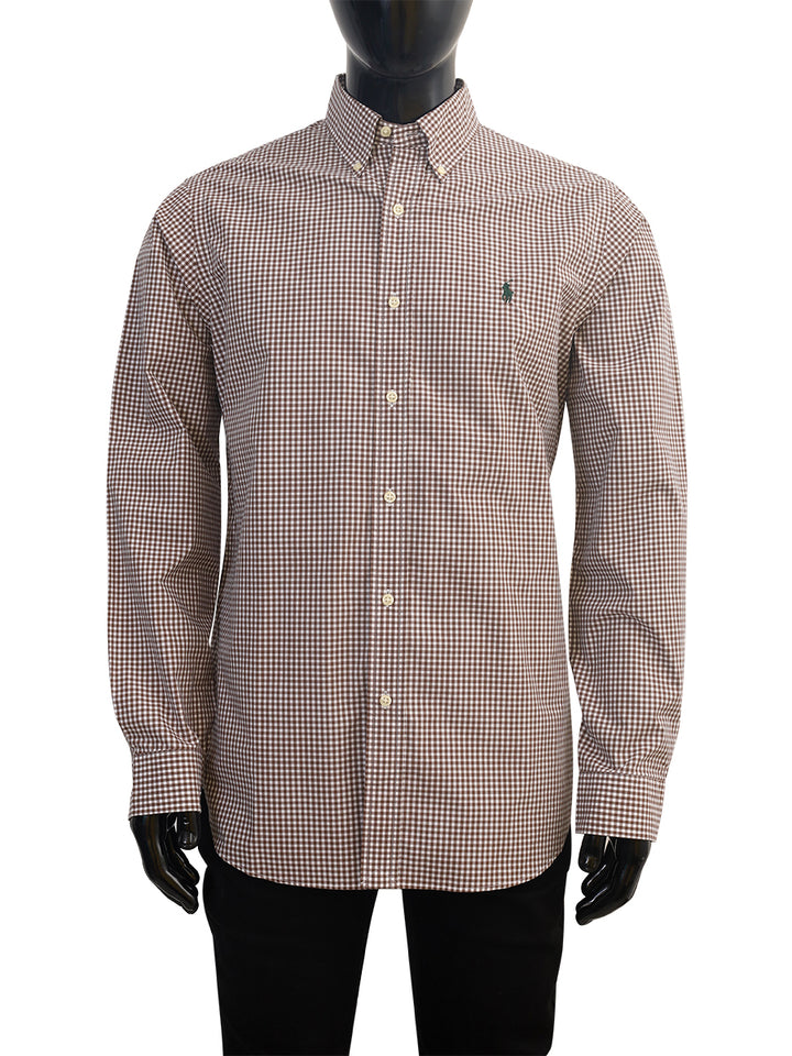 R-L Men F/S Check Casual Shirt-10424